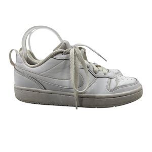 Nike Court Borough Shoes Youth Big Kid 4Y Triple White Leather Low Top Lace